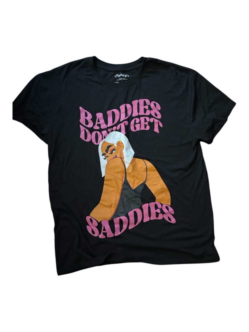 Baddies Don’t Get Sad Des” Graphic Tee | Black Pink Statement Shirt